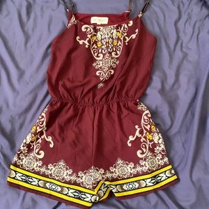 Romper w leather straps